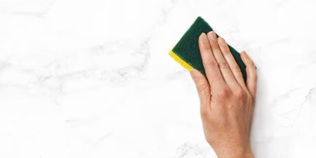 how to clean marble in the bathroom
