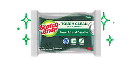 Scotch-Brite tough clean heavy duty kitchen sponge
